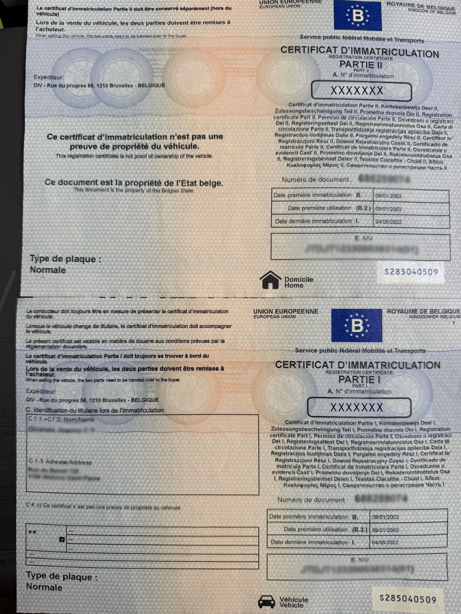 Carte grise certificat d’immatriculation obligatoire en Belgique